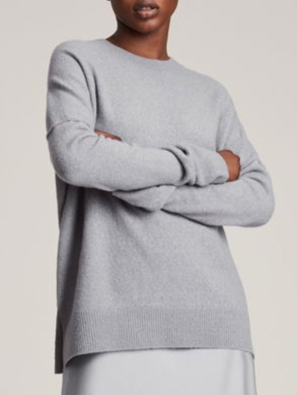 AllSaints Wool Yak Jumper Sweater Gray Small Darla Tiana